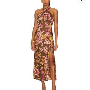ASTR the Label Marissa Dress in Olive & Pink Floral